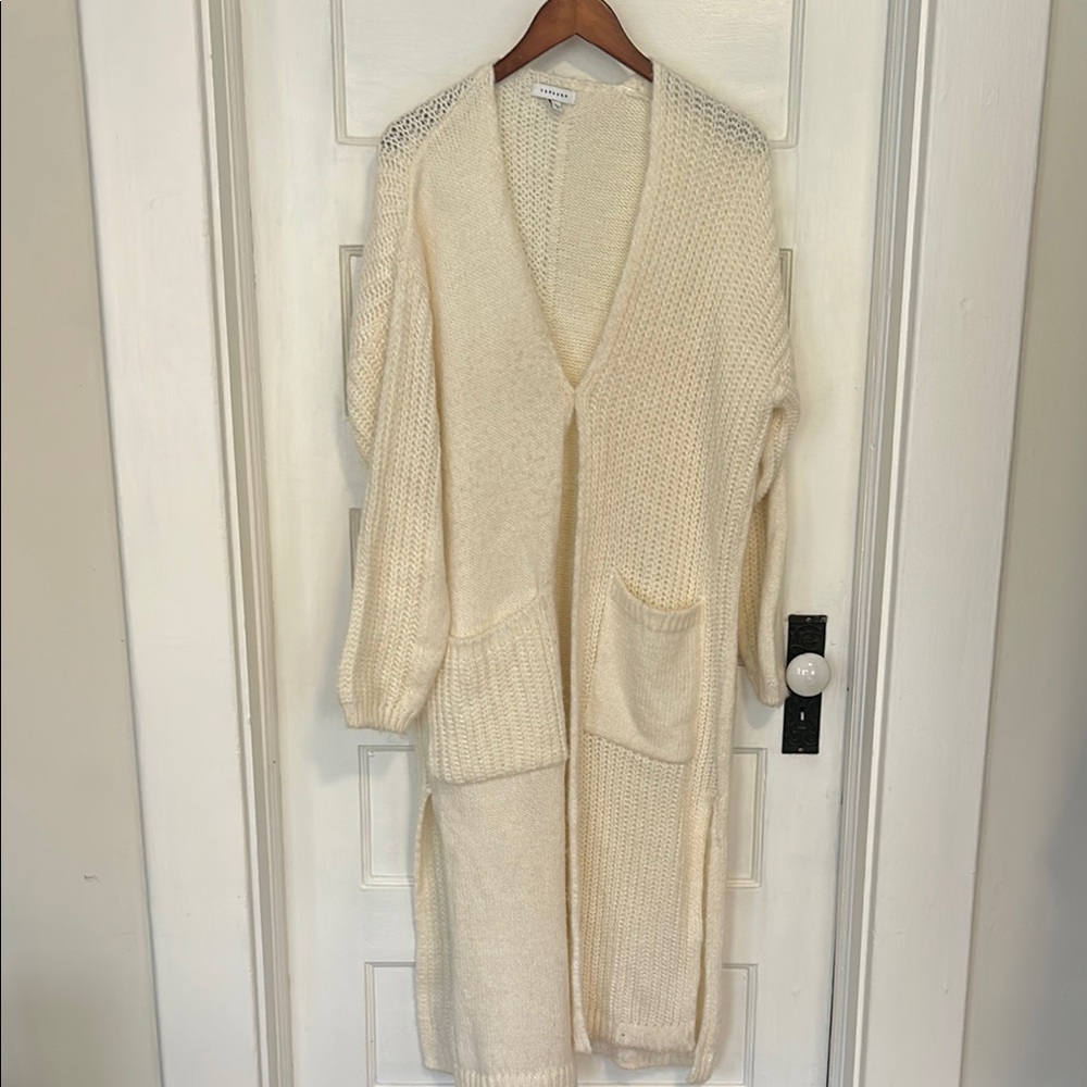 Cozy Cream Open-Front Sweater